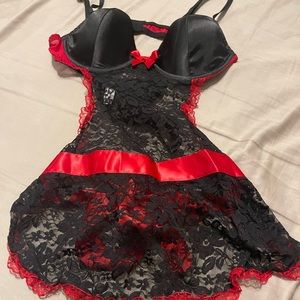 Black and red lingerie
